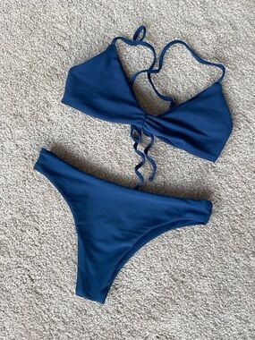 Skatie Navy Blue Bikini Set